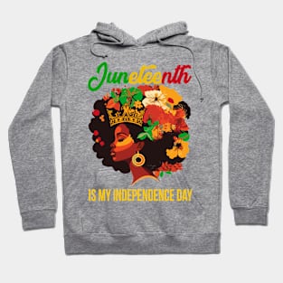 Juneteenth Black Queen Afro Women African American Graphic Hoodie